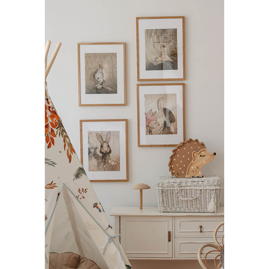 Little Lights - Kinderlampe "Hedgehog Lamp - Autumn Brown"