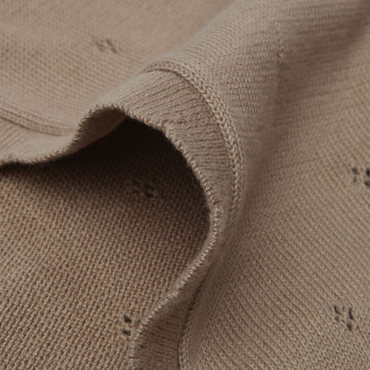 Jollein - Bio Decke "Pointelle" Baumwolle Braun