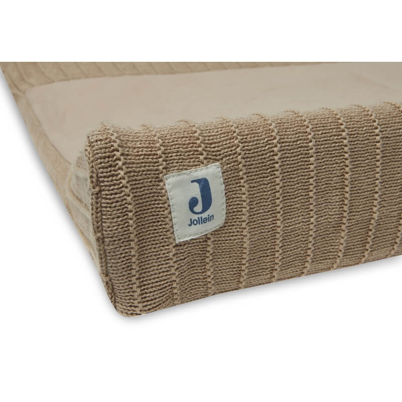 Jollein - Bio Wickelauflagenbezug "Pure Knit" Braun 50x70cm