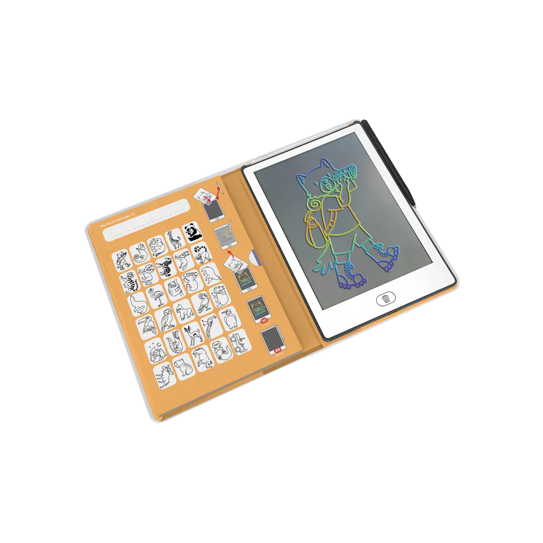 KIDYWOLF KIDYDRAW MINI LCD Zeichentablet "Animals" – 30 Motive