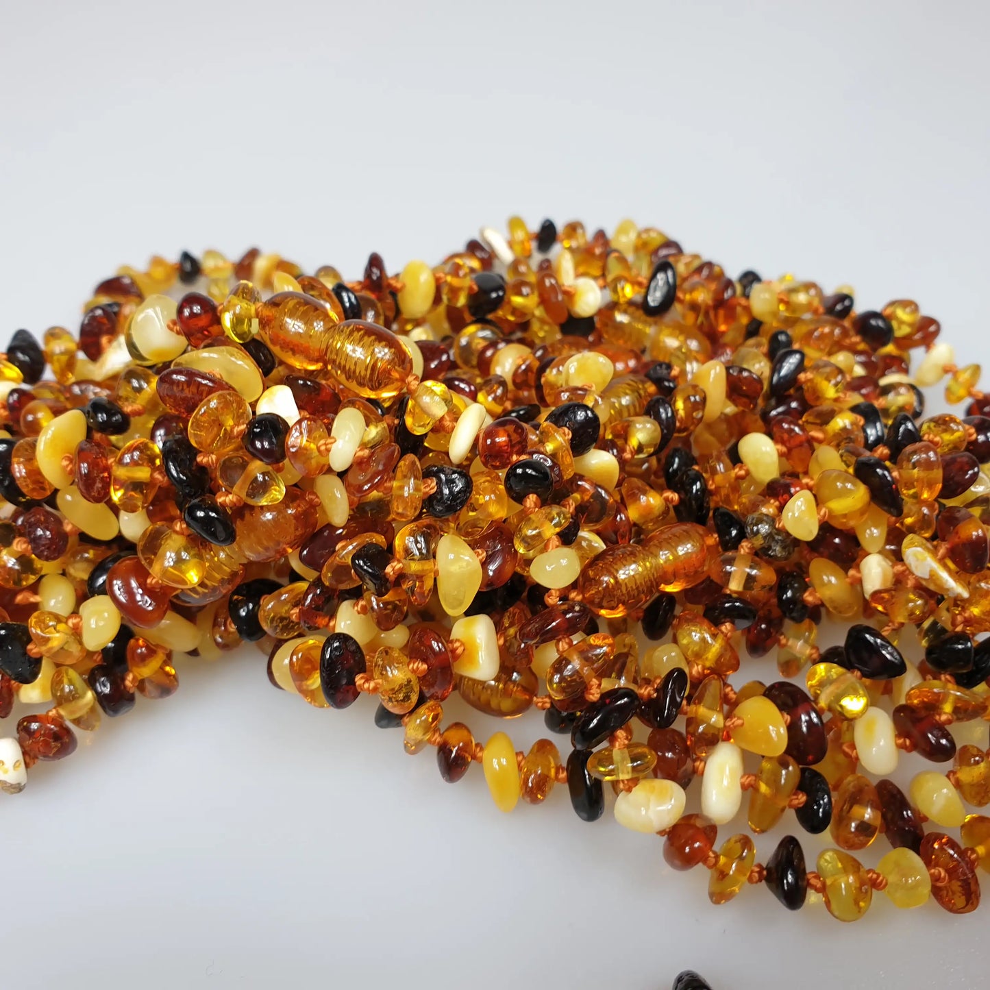 Amber - Baby Bernsteinkette mehrfarbig, Kette aus Bernstein für Kinder