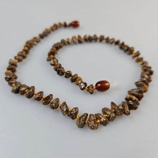 Amber - Baby Kinder Bernsteinkette "Green", Kette aus Bernstein für Kinder