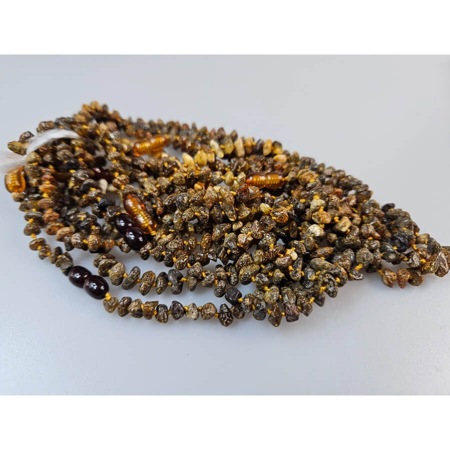 Amber - Baby Kinder Bernsteinkette "Green", Kette aus Bernstein für Kinder