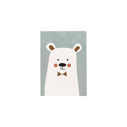 Ava & Yves - Postkarte "Eisbär mit Fliege"