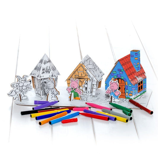 Calafant - Drei kleine Schweinchen zum Anmalen & Spielen