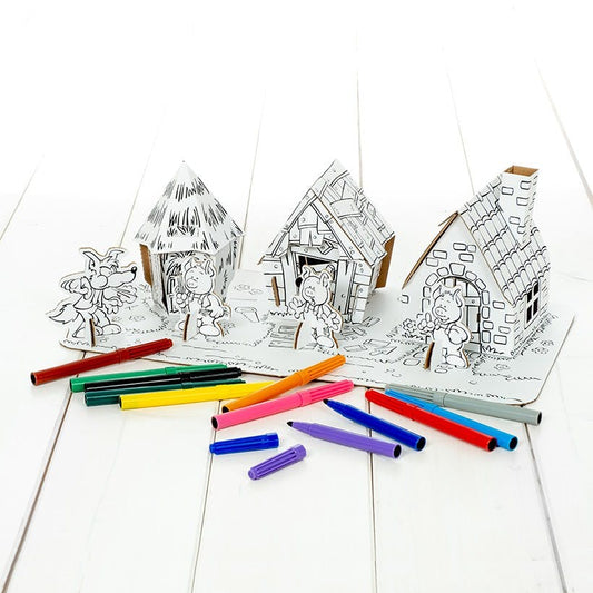 Calafant - Drei kleine Schweinchen zum Anmalen & Spielen