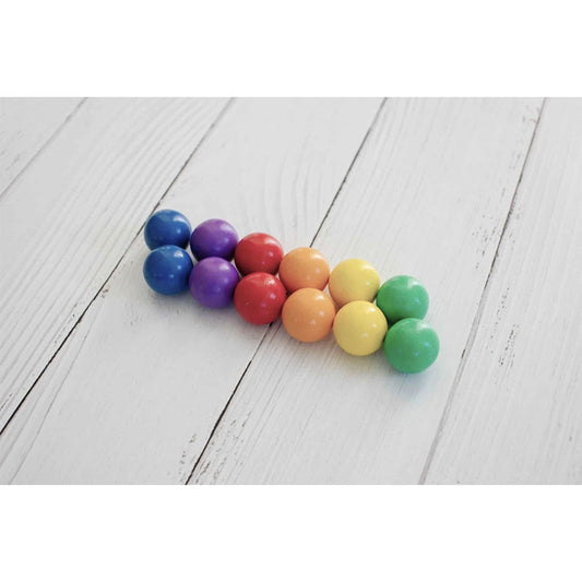 Connetix - Ersatzbälle / Holzkugeln "Rainbow", 12 St. Magnetbausteine