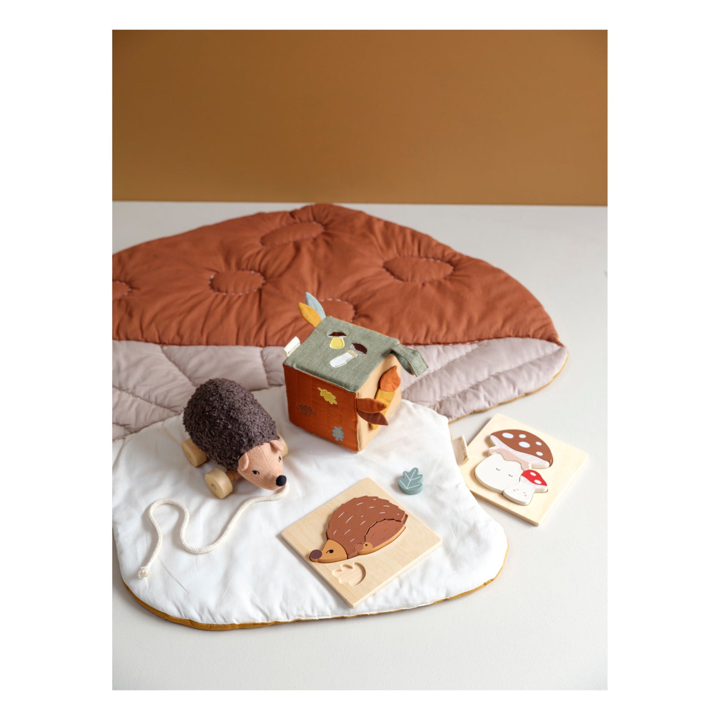 Fabelab - Holzpuzzle "Mushroom & Hedgehog", 2er Pack