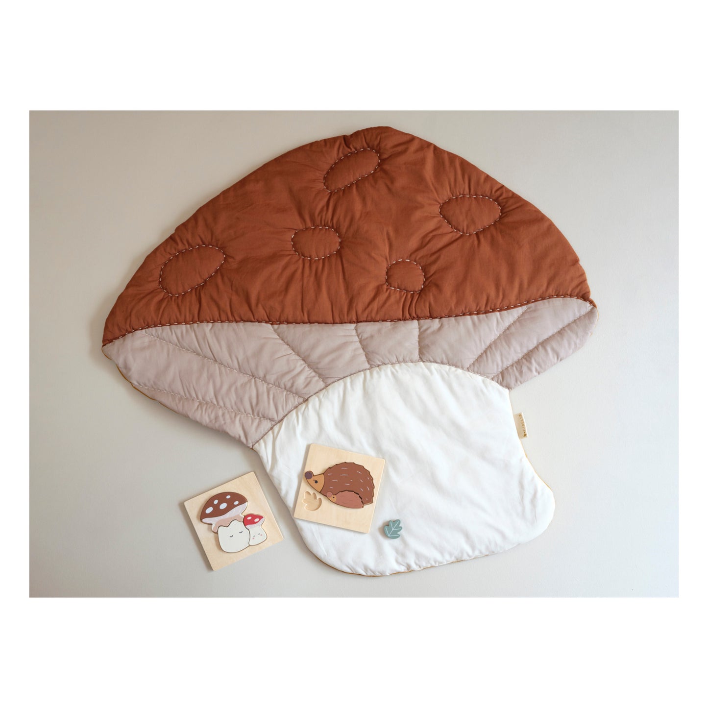 Fabelab - Holzpuzzle "Mushroom & Hedgehog", 2er Pack