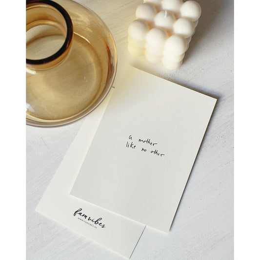 FAMVIBES Postkarte MAMA - A6, schlicht, modern & liebevoll gestaltet