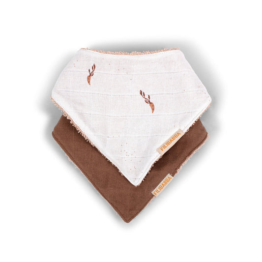 Filibabba - Bandana-Lätzchen Carrot Thief, 2er-Pack