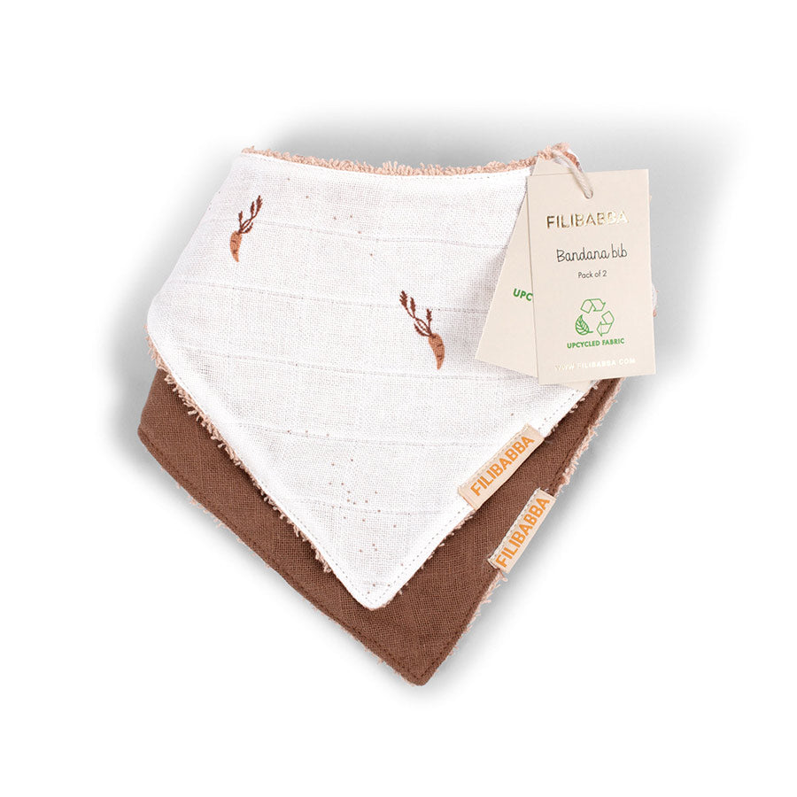 Filibabba - Bandana-Lätzchen Carrot Thief, 2er-Pack
