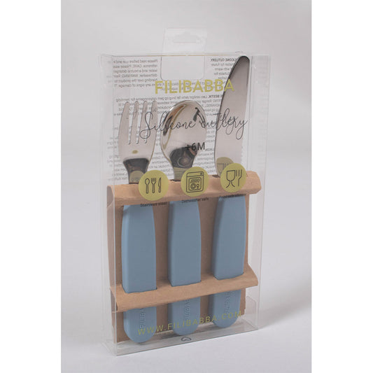 Filibabba - Besteckset aus Silikon "Powder Blue"