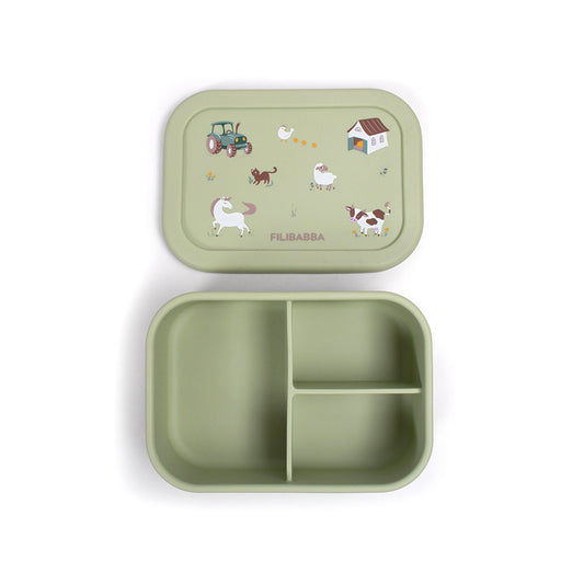 Filibabba - Brotdose aus Silikon "Bog Green"