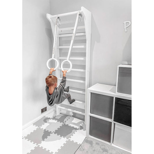 FitWood - Sprossenwand "Taimi Mini White" für Kinder