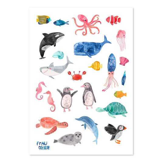 Frau Ottilie – Kindertattoos "Meer", vegan & dermatologisch getestet