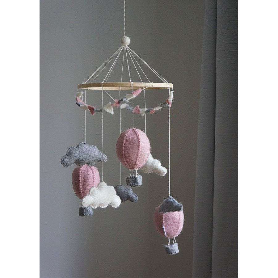 Gamcha - Mobile "Heißluftballons Rosa"