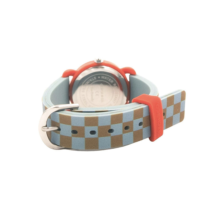 Grech & Co - Uhr "Checks Laguna & Wheat" für Kinder und Erwachsene