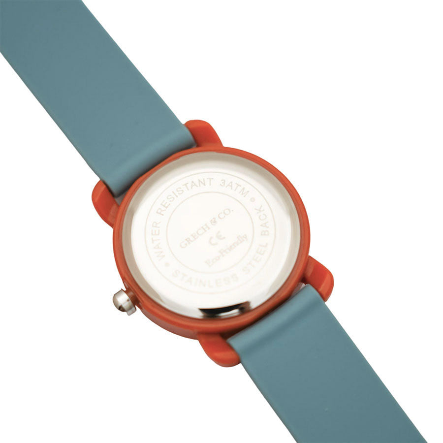 Grech & Co - Uhr "Checks Laguna & Wheat" für Kinder und Erwachsene