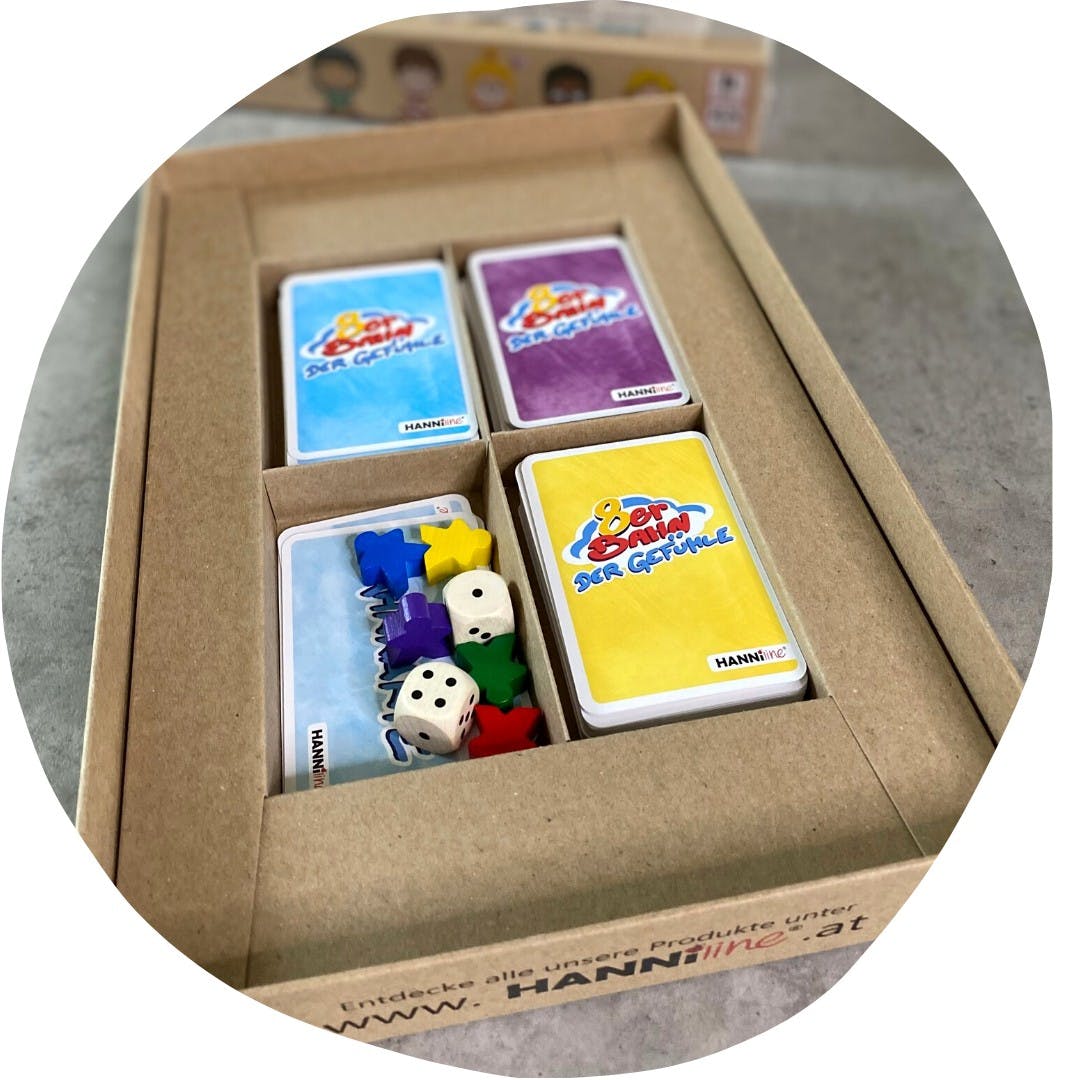 Hanniline - Brettspiel „Achterbahn der Gefühle“ – Familienspiel ab 6 Jahren