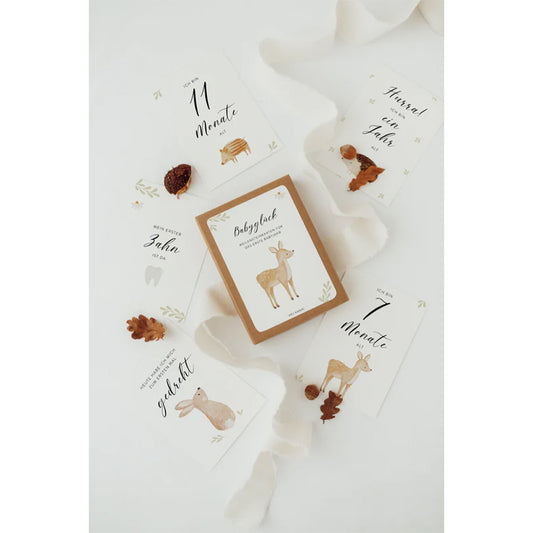 Hej Hanni - Meilensteinkarten "Erstes Babyjahr - Waldtiere"