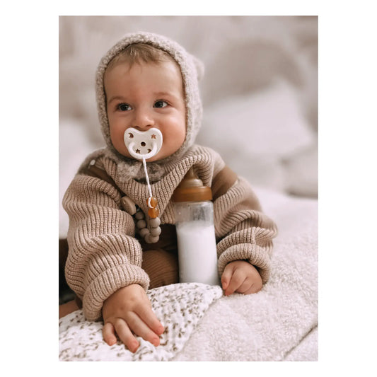 HEVEA - Schnullerkette aus 100% Naturkautschuk "Tan Beige"