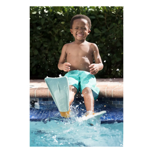 HEVEA - Kinder Schwimmflossen "Mottled Blue" aus 100% Naturkautschuk