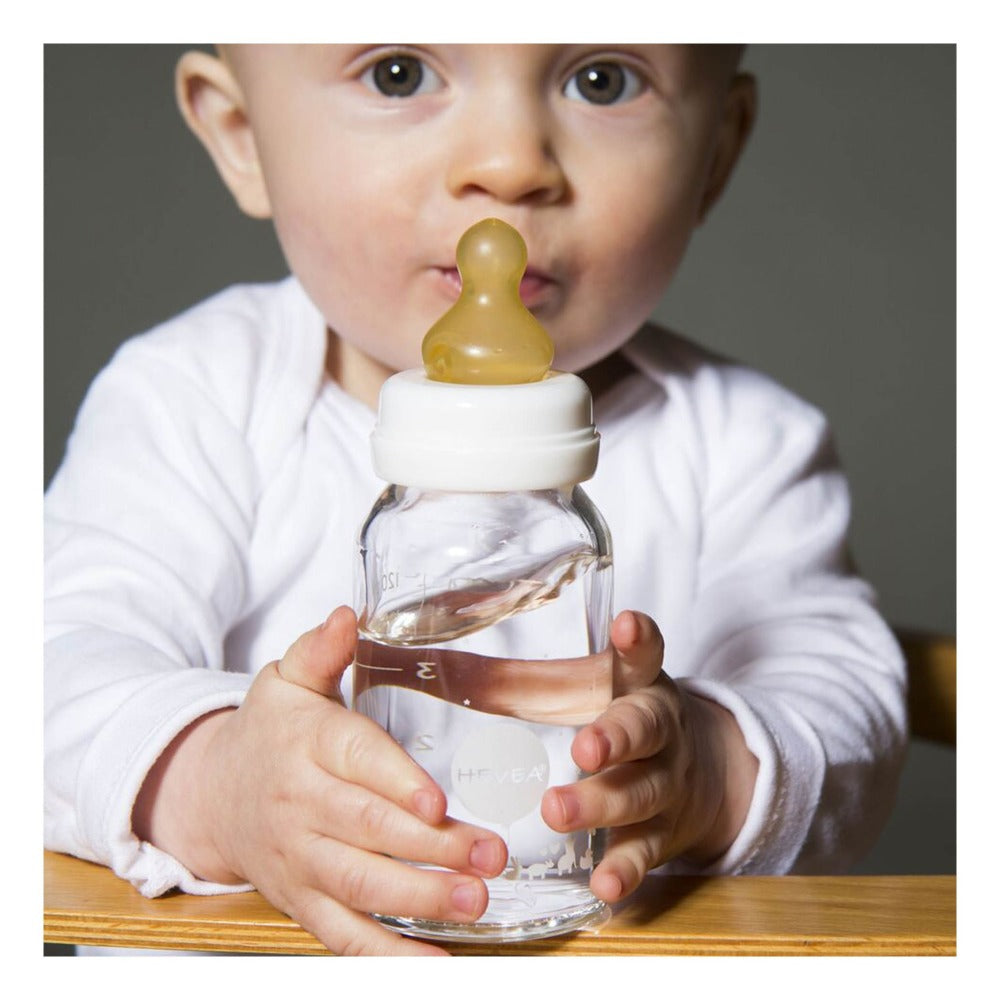 HEVEA - Trinksauger für Babyflasche, 2er Pack aus 100% Naturkautschuk