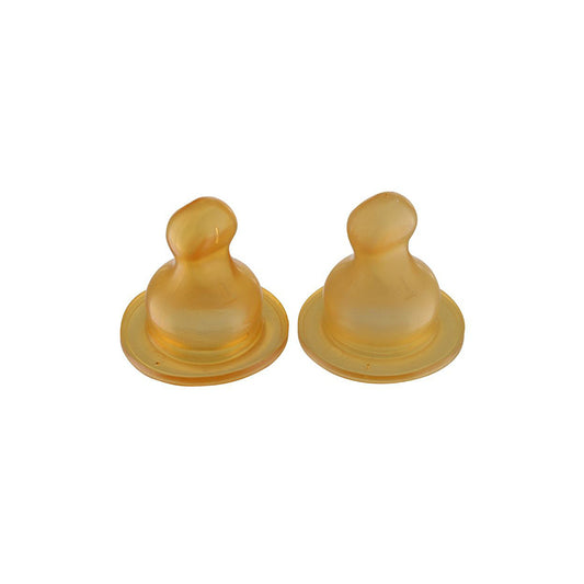 HEVEA - Trinksauger für Babyflasche, 2er Pack aus 100% Naturkautschuk