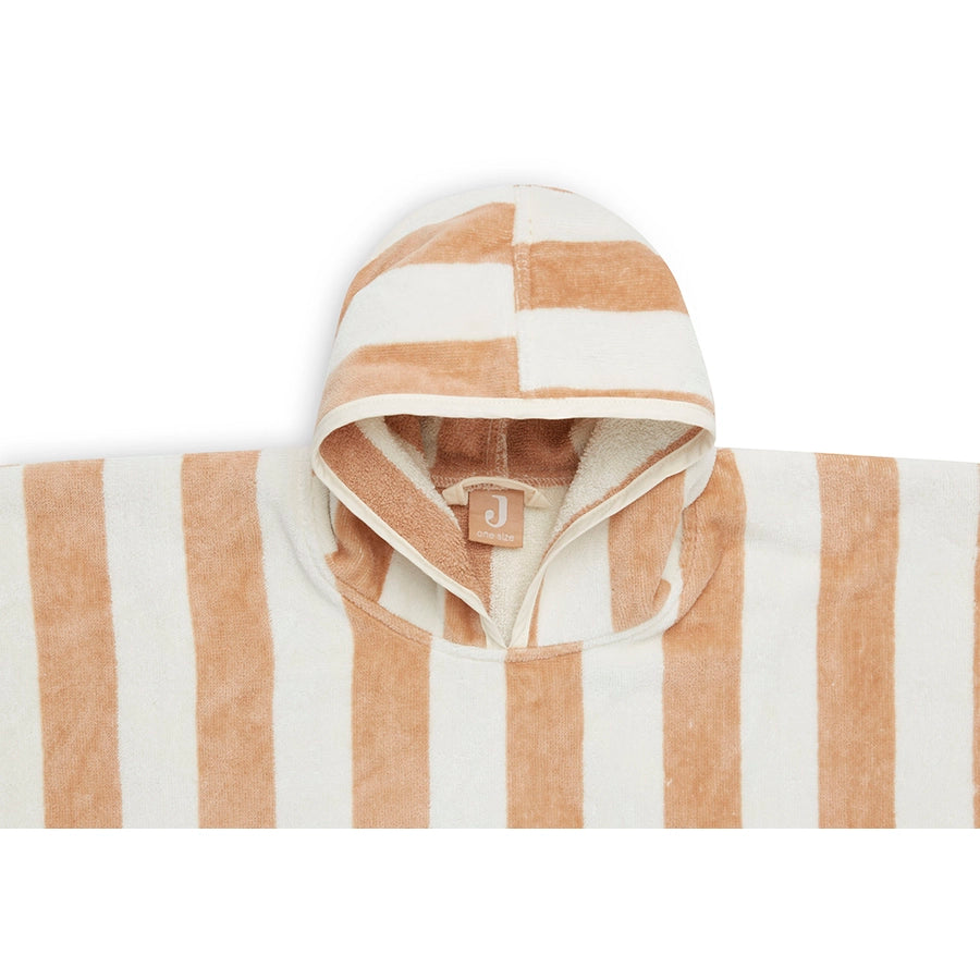 Jollein - Badeponcho aus Bio-Baumwolle Frottee gestreift, 1–4 Jahre