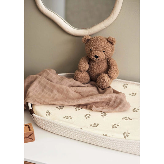 Jollein – Wickelkorb "Naturel" mit Matratze, handgeflochtet 71x33x8 cm