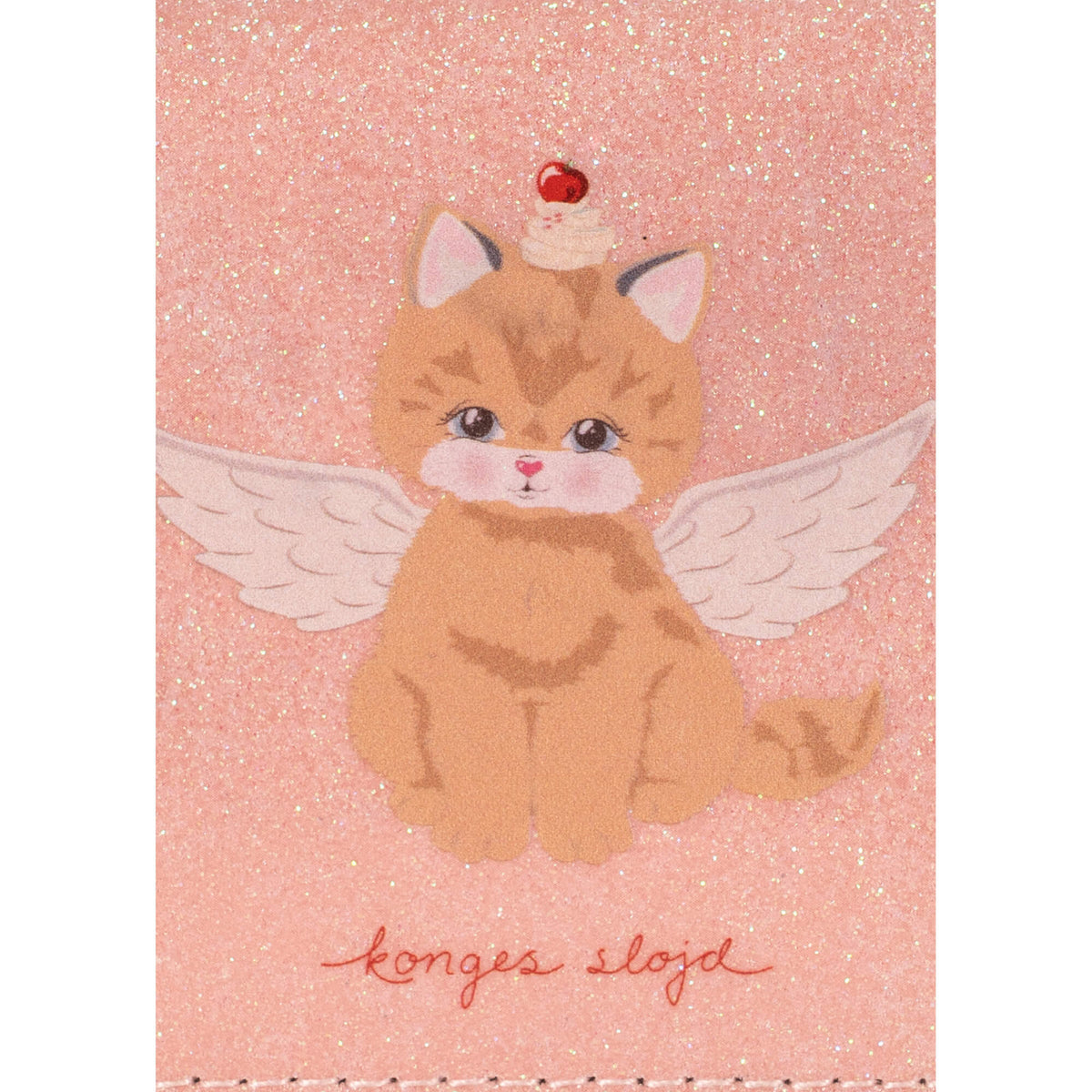 Konges Slojd – Geldbörse „Cat Cerise Glitter Pink“ für Kinder