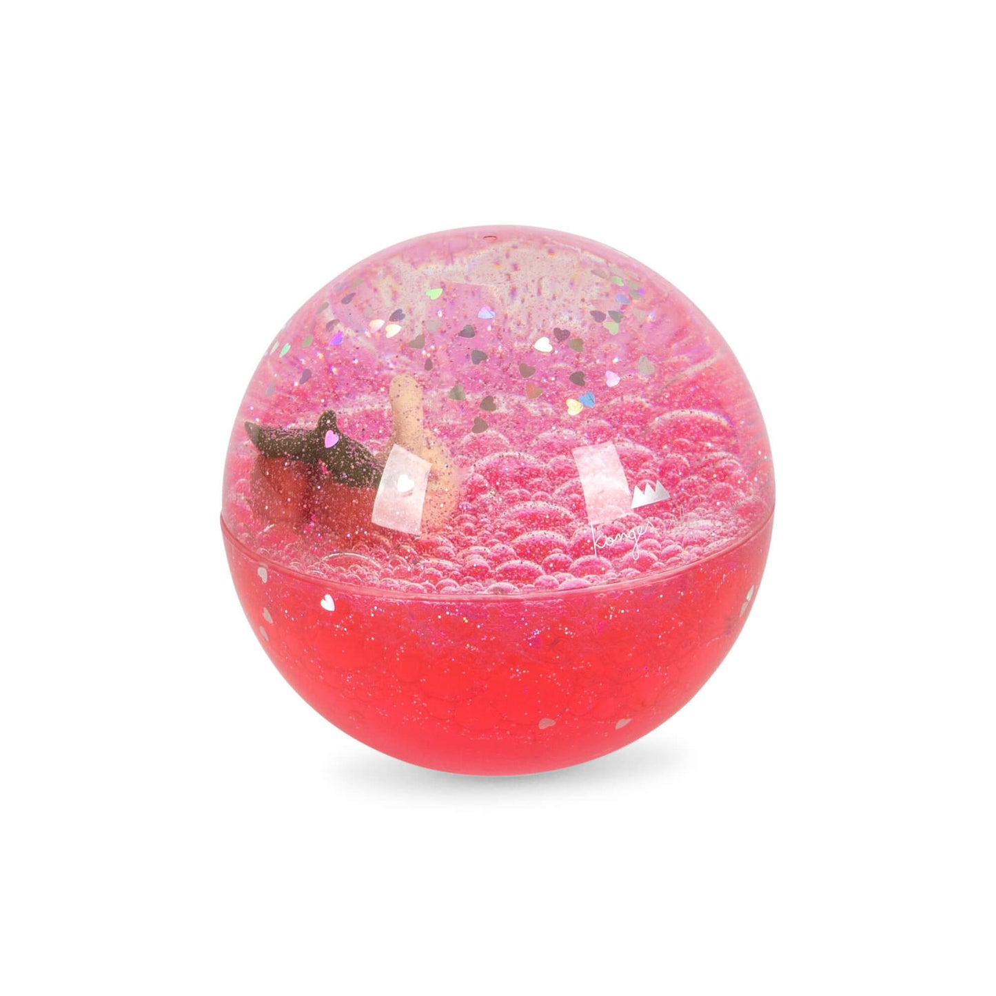 Konges Sløjd – Glitzer Wasserball "Cherry", Sensorik Ball ab 12 Monate