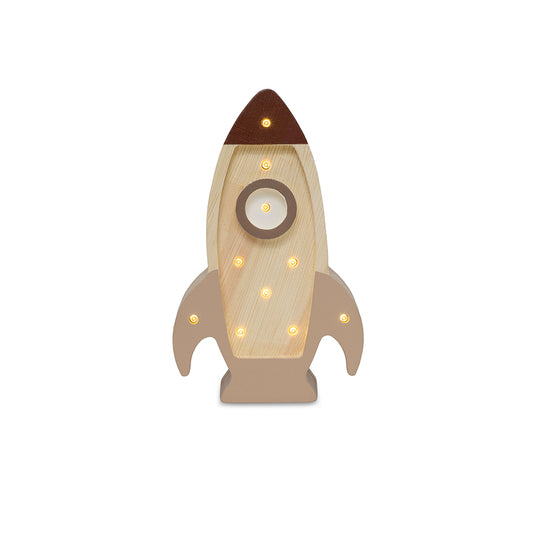 Little Lights - Kinderlampe "Space Rocket Mini Lamp - Cappuccino"