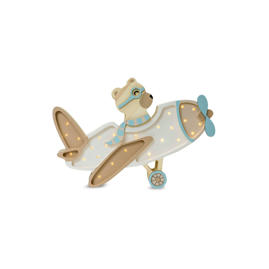 Little Lights - Kinderlampe "Vintage Aircraft Lamp - Vanilla Sky Bear"