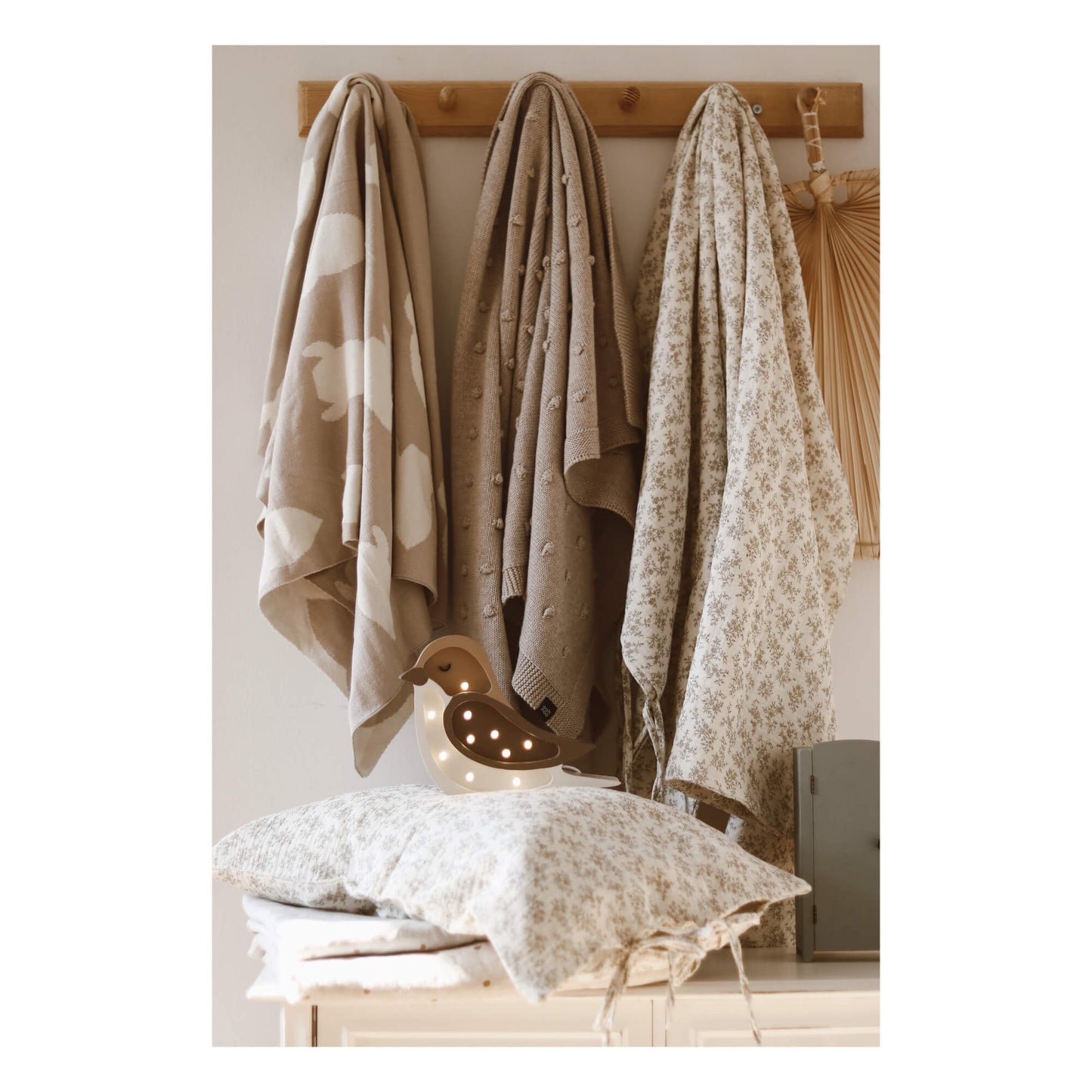 Little Lights - Kinderlampe "Bird Mini Lamp - Coffee beige"