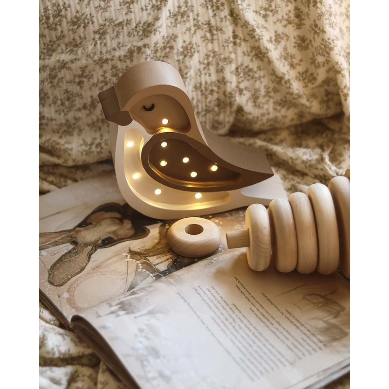 Little Lights - Kinderlampe "Bird Mini Lamp - Coffee beige"