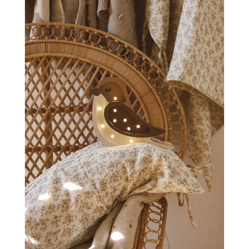 Little Lights - Kinderlampe "Bird Mini Lamp - Coffee beige"