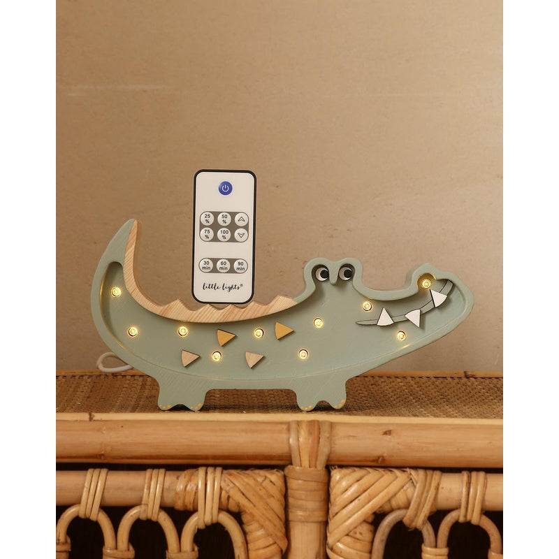 Little Lights - Kinderlampe "Crocodile Mini Lamp - Pastel Khaki"