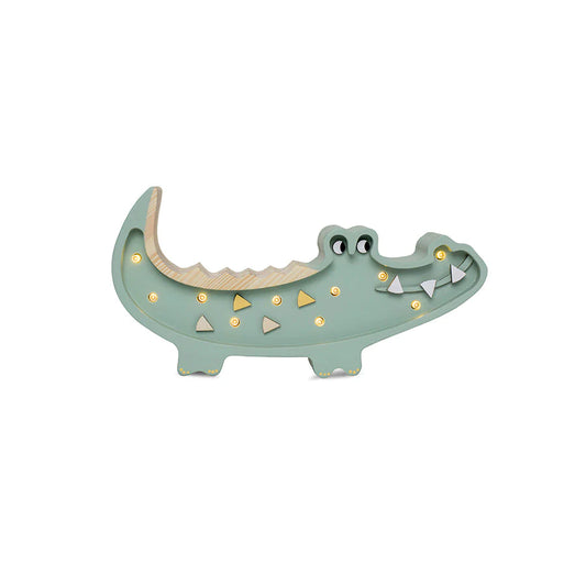 Little Lights - Kinderlampe "Crocodile Mini Lamp - Pastel Khaki"