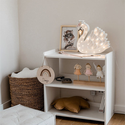 Little Lights - Kinderlampe "Swan Lamp - Lake Flower White"