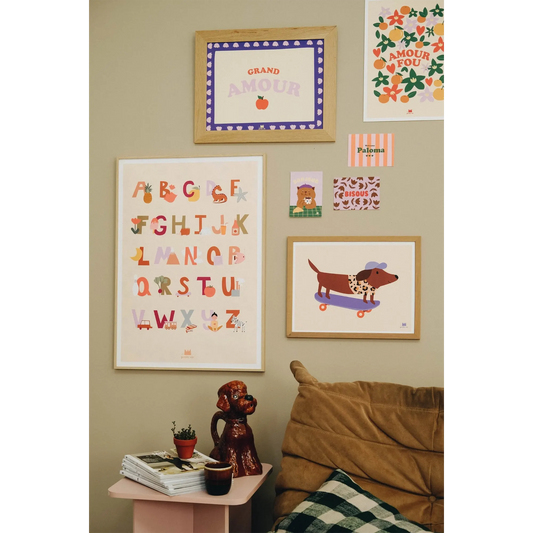 Ma Petite Vie – Design Poster "Skater Dog Cap" 30×40 cm, Kinderzimmer