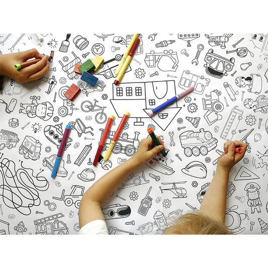 Mal Mich Bunt - Ausmal-Tischdecke Fahrzeuge