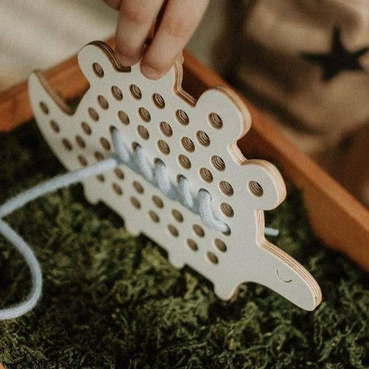 Milin - Fädelspiel Freddie der Dinosaurier