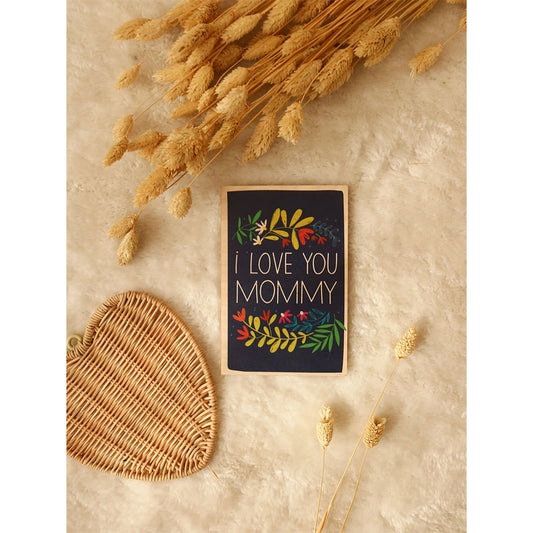 POSTKARTE AUS HOLZ I LOVE YOU MOMMY