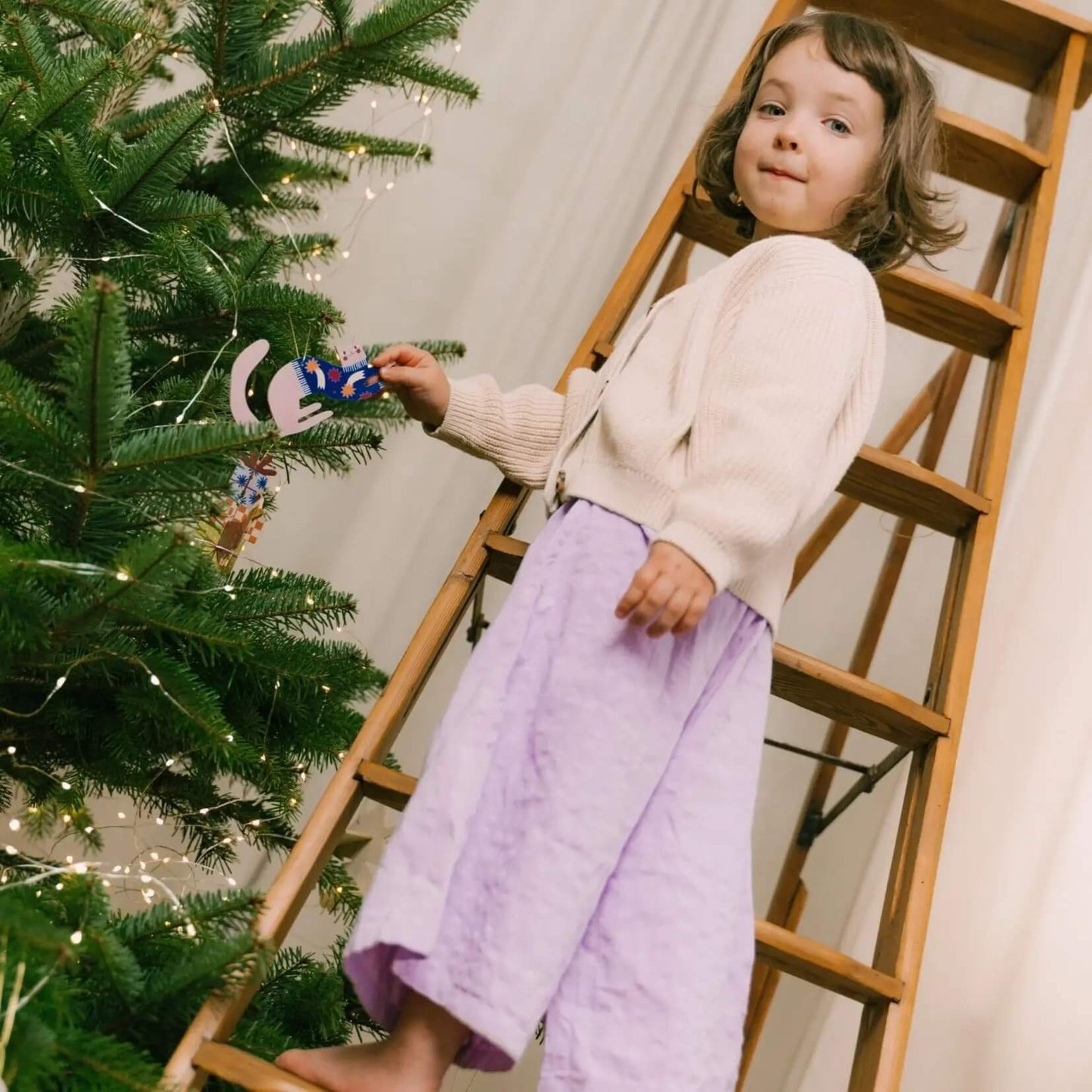 Milin – Weihnachtsanhänger aus Holz, handgefertigter Weihnachtsschmuck