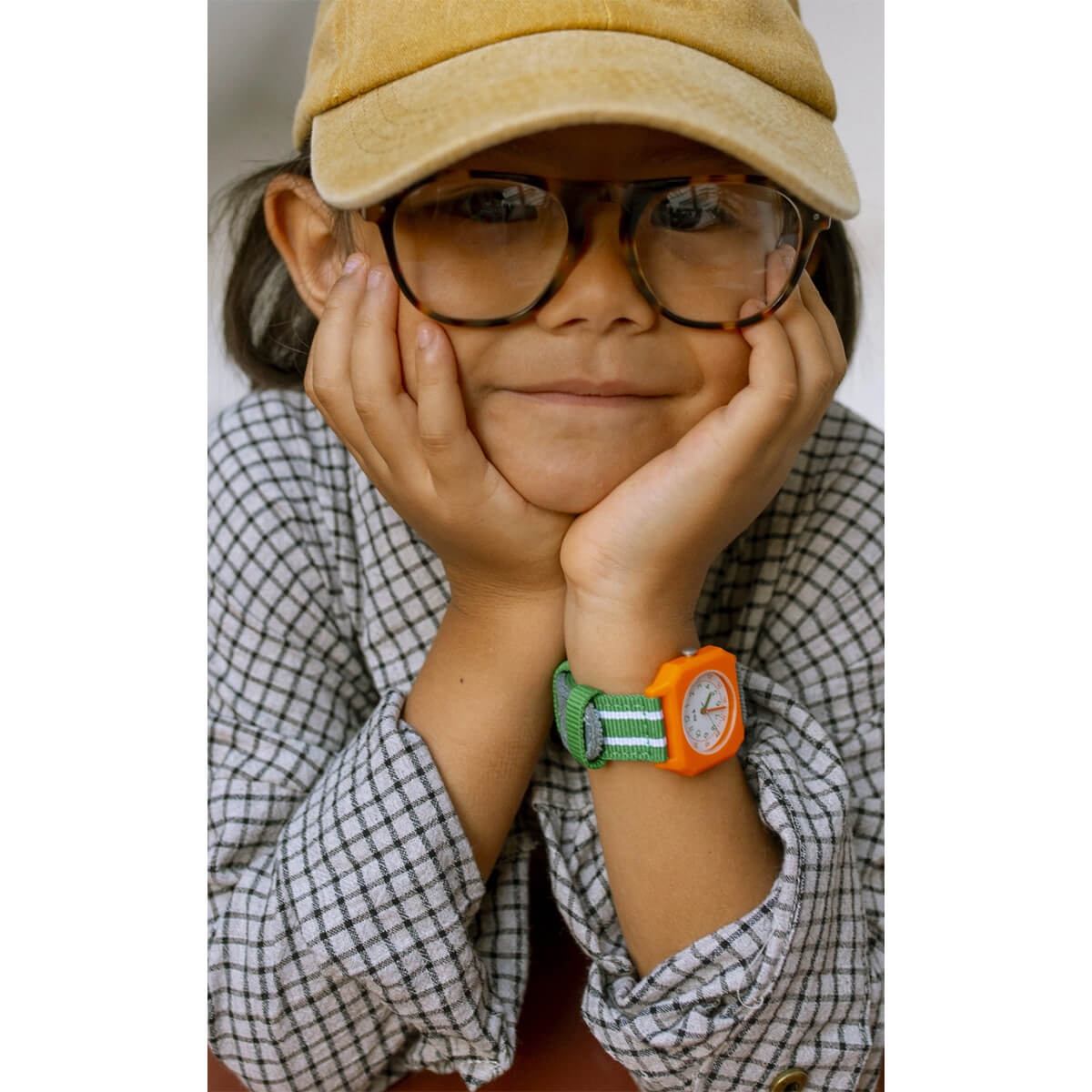 Mini Kyomo - Armbanduhr für Kinder "Denim & Green"