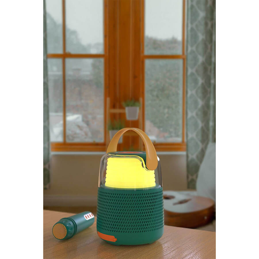 MOB – Karaoke Lautsprecher KS-80 Blue mit Mikrofon, Bluetooth & Licht