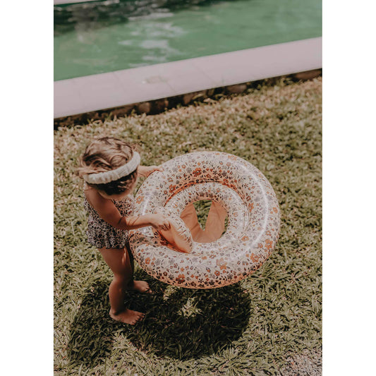 Mrs Ertha - Baby Schwimmring mit Sitz "Magic Garden", Schwimmsitz