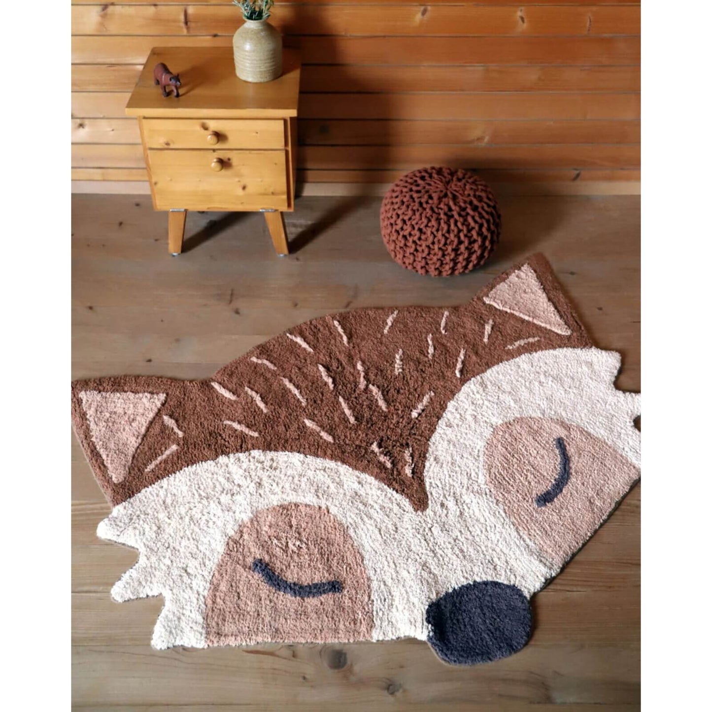 Natiot – Teppich "Fuchs Marlo" Braun 85x120cm Waschbar
